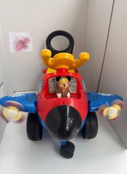 Kiddieland Disney Mickey Mouse plane light and sound activity ride on toy