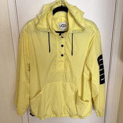 UGG Women’s Cameron Anorak Jacket Yellow Marigold M Windbreaker Water Resistant