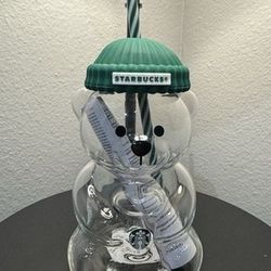 Starbucks Bearista Bear Glass Cup – Holiday Limited Edition