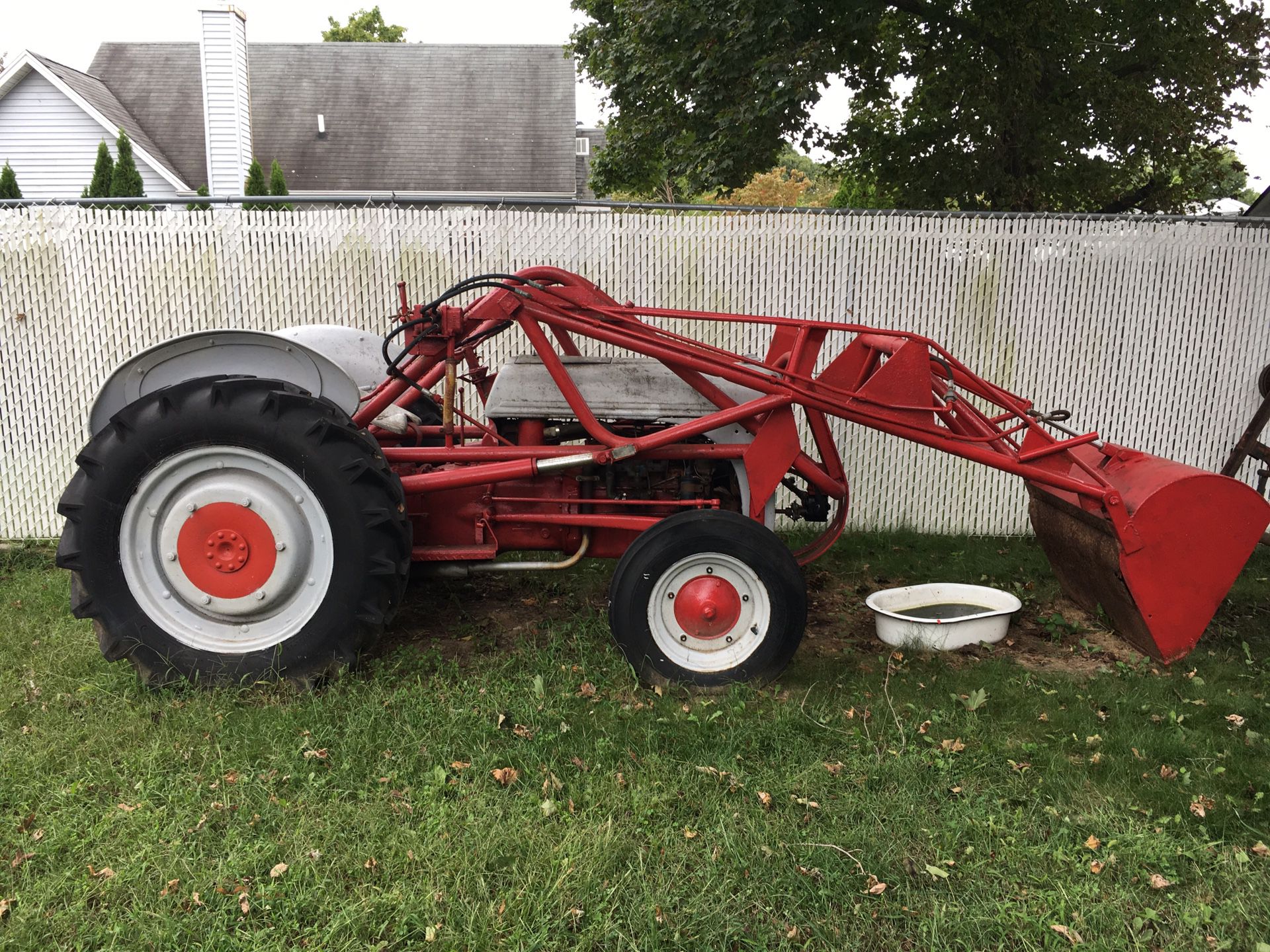 Old tractor for sale. Runs great. Front loader