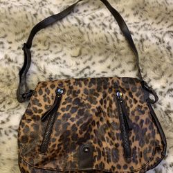 New Linea Pelle Leopard Crossbody Bag Messenger