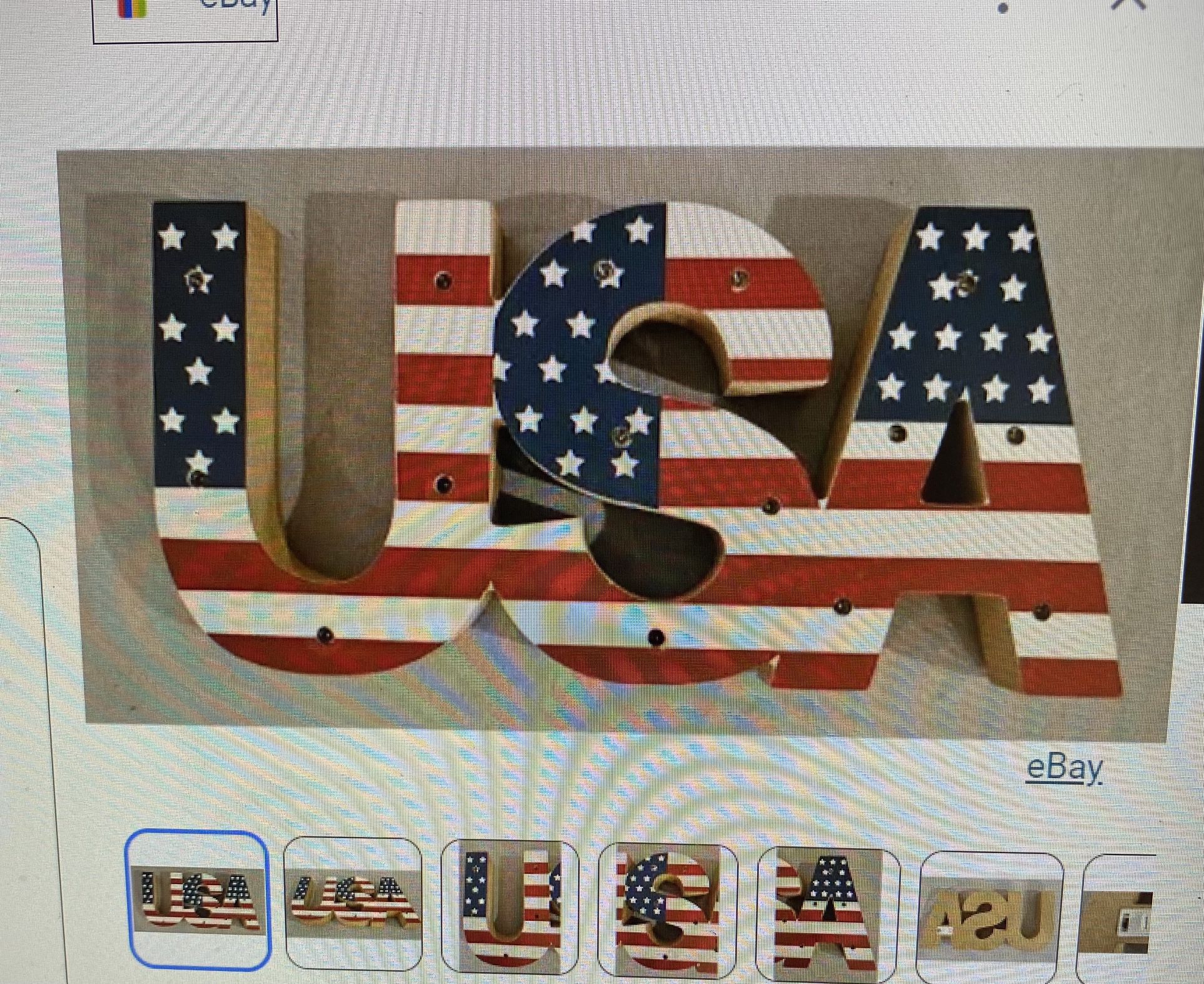 Patriotic USA Letters