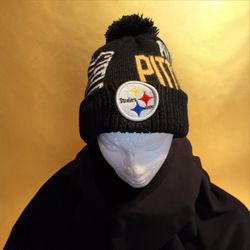 NFL Pittsburgh Steelers Knit Beanie Hat (One Size Fits All)