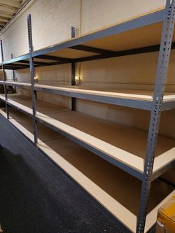 Industrial Warehouse Shelving 96 in W x 30 in D Boltless Steel Rivet 4 Tier Rack Storage Stronger Than Homedepot Lowes And Costco Delivery Available