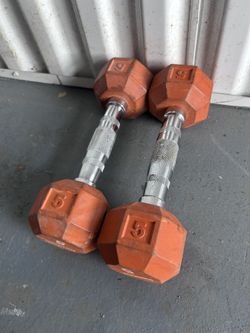 10 LB Rubber Hex Dumbbells