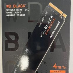 WD SN850X M.2 SSD NVME 4TB