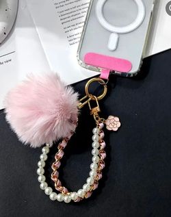 Pink Puffy Phone Charm