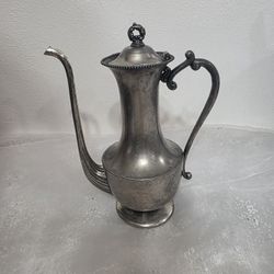 Antique Pewter Teapot Kettle
