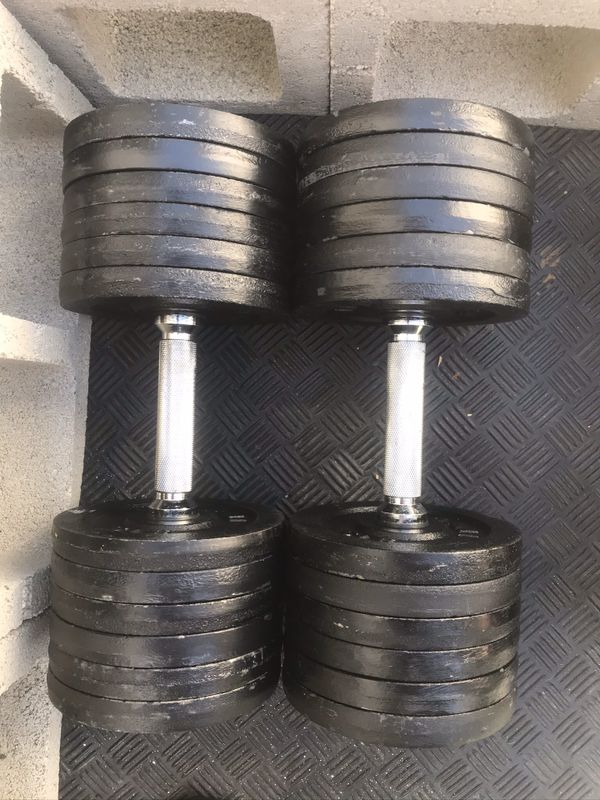130 Pound Adjustable Dumbbell Weights! See Description! for Sale in Los