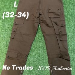 Size L 32-34 Boohoo Man Cargo Pants Chocolate 🍫 