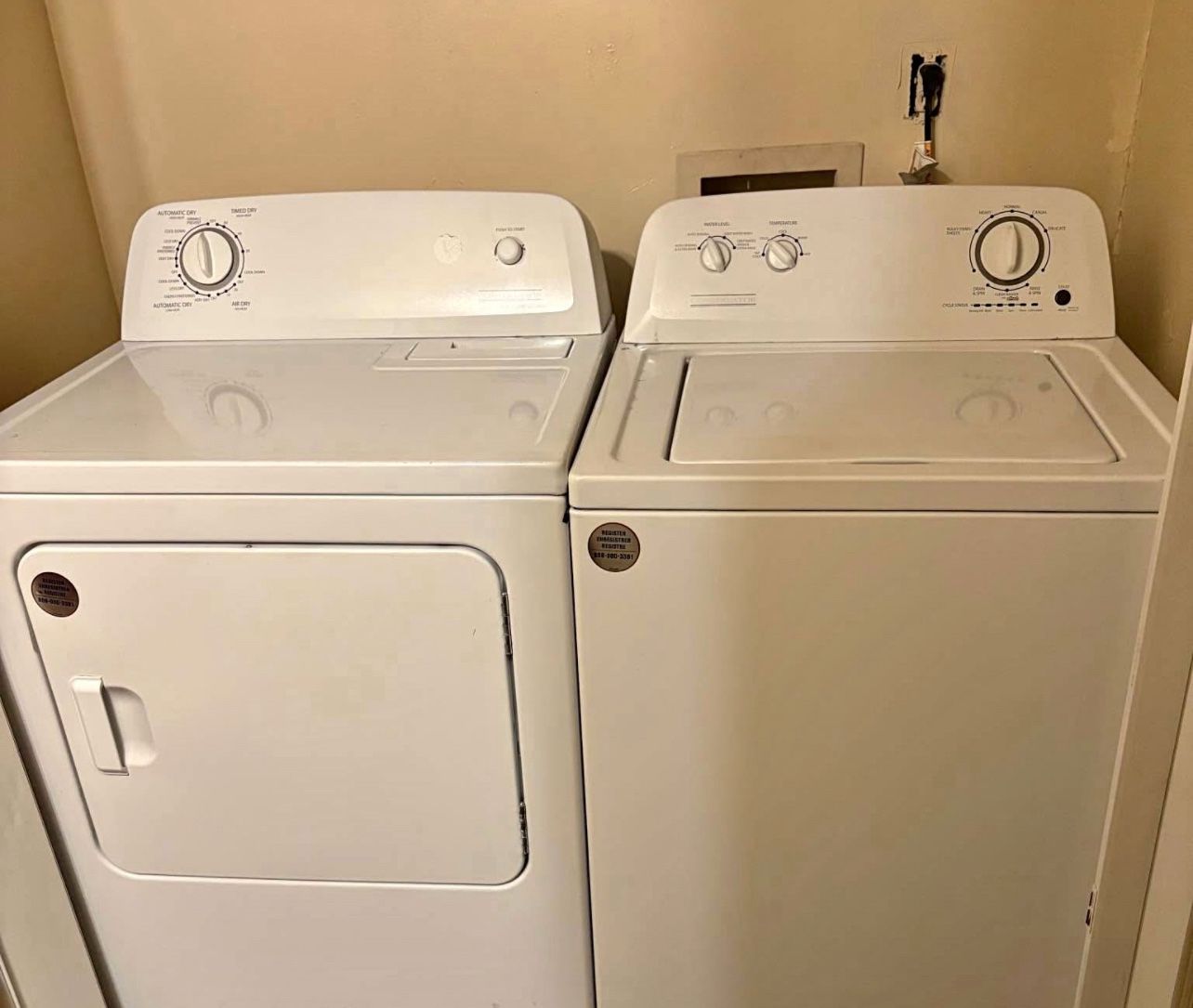 Amana Washer Dryer Set (Free Delivery)