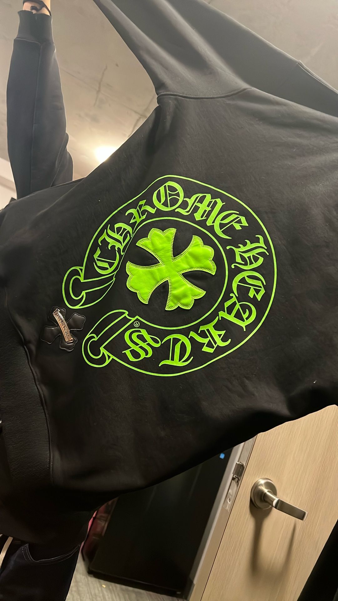 Lime Chrome Hearts Hoodie