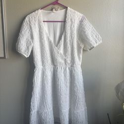 White Lace Dress Size Small