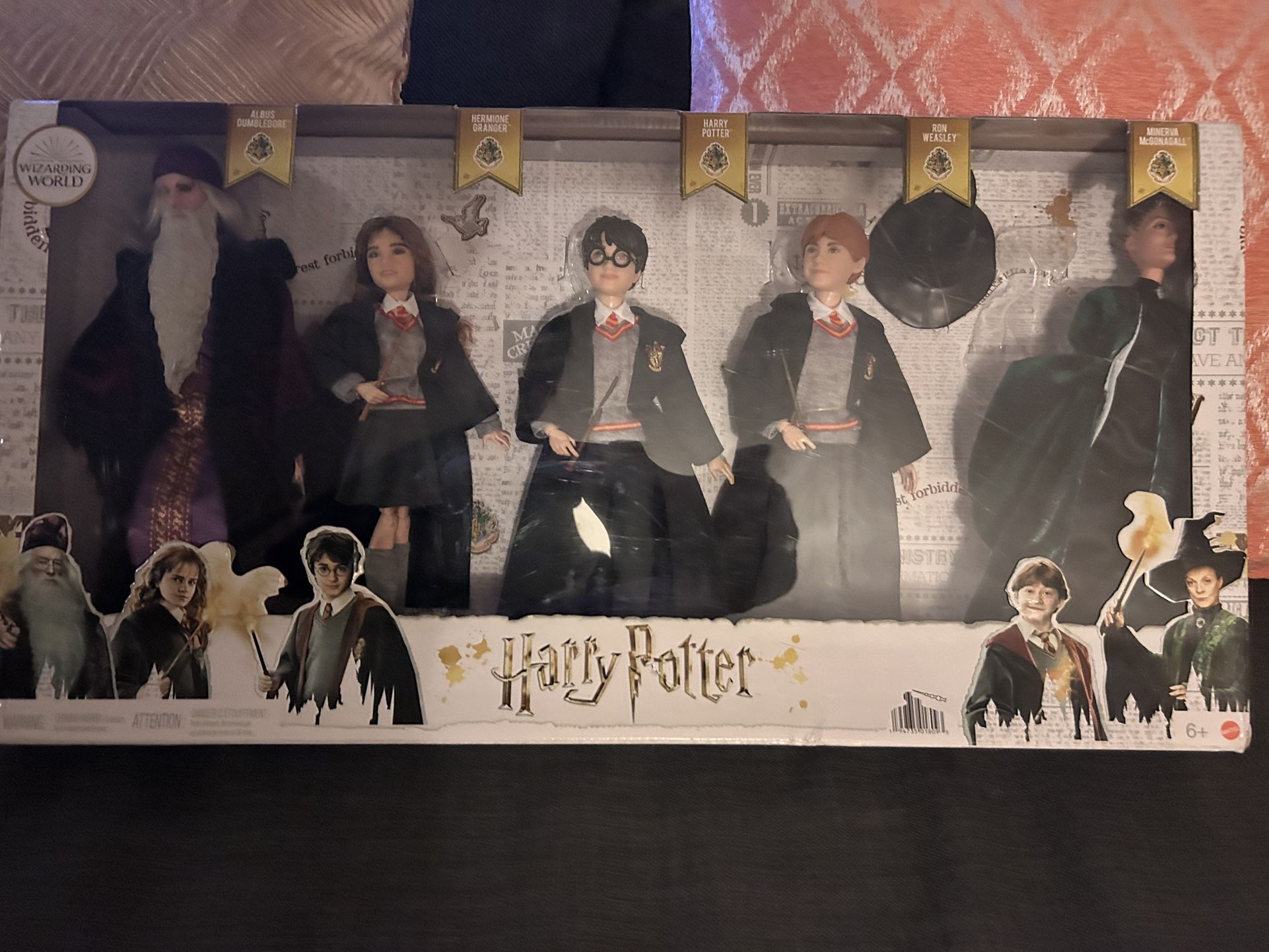 Harry Potter Colección Dolls Ron, Hermione,Harry, Minerva Mcgonagall, Albus Dumbledore.