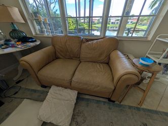 Free Italian Leather Couch Set
