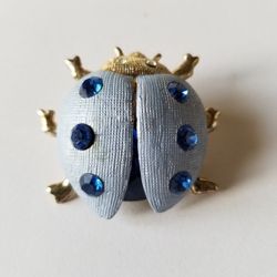 Ladybug Lady Bug Pin/brooch Blue