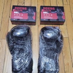 Fila Black Boxing Gloves and 2 boxing reflex