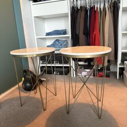 Modern Marble-Top Side Tables