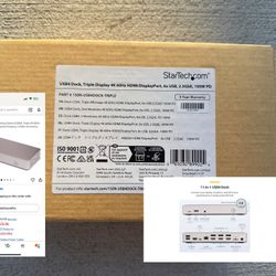 StarTech Triple 4K Monitor Docking Station