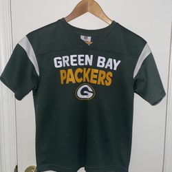 Green Bay Packers NFL Youth Green Logo Jersey Shirt / M (10/12) 
