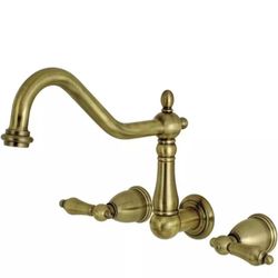 Kingston Wall Mount Brass Kitchen And Bath Faucet
