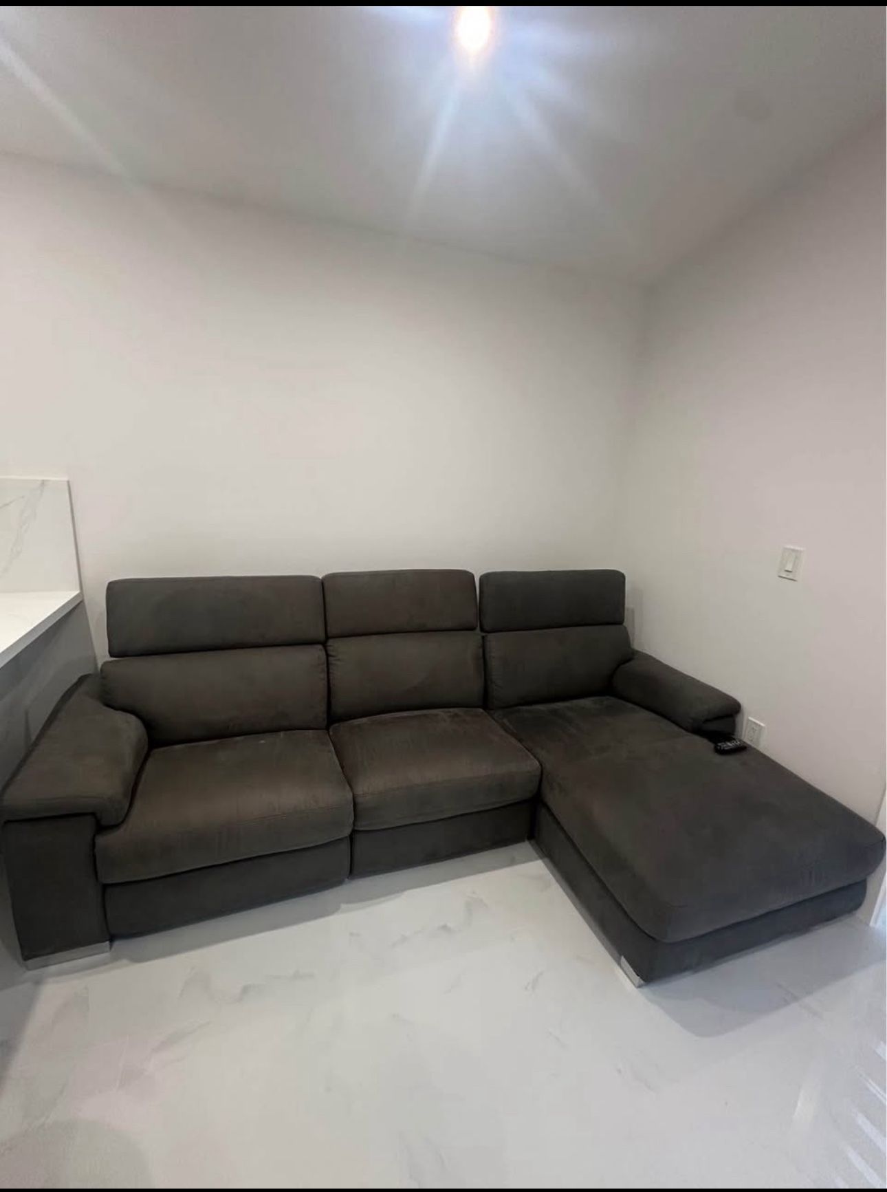 Gray reclinable sofa 