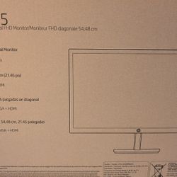 HP V22v 22-In Monitor. Inbox Never Opened With Wireless Keyboard And Mouse