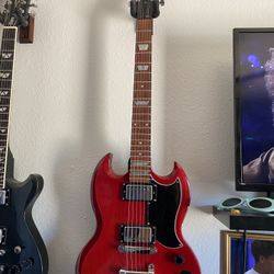 Modded Epiphone SG Cherry Solid Body 
