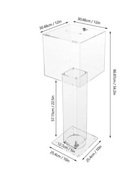 🗳️✨💎 ACRYLIC DONATION / BALLOT BOX WITH STAND 💎✨🗳️