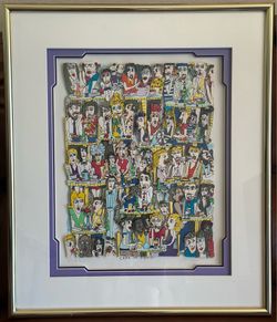 James Rizzi "Cafe in Paris" 1989 Hand Signed 3D Serigraph Artwork