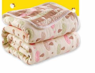Brand new double sided 100% cotton blanket soft