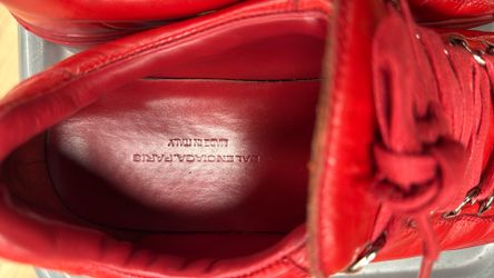 Balenciaga Arena Red Leather Low-Top Sneakers – Size [ 44EU/