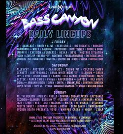 2026 Bass Canyon Wristband