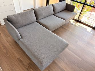 Modern Gray Sectional Sofa (112”)
