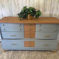 DRESSER BLUE & BROWN