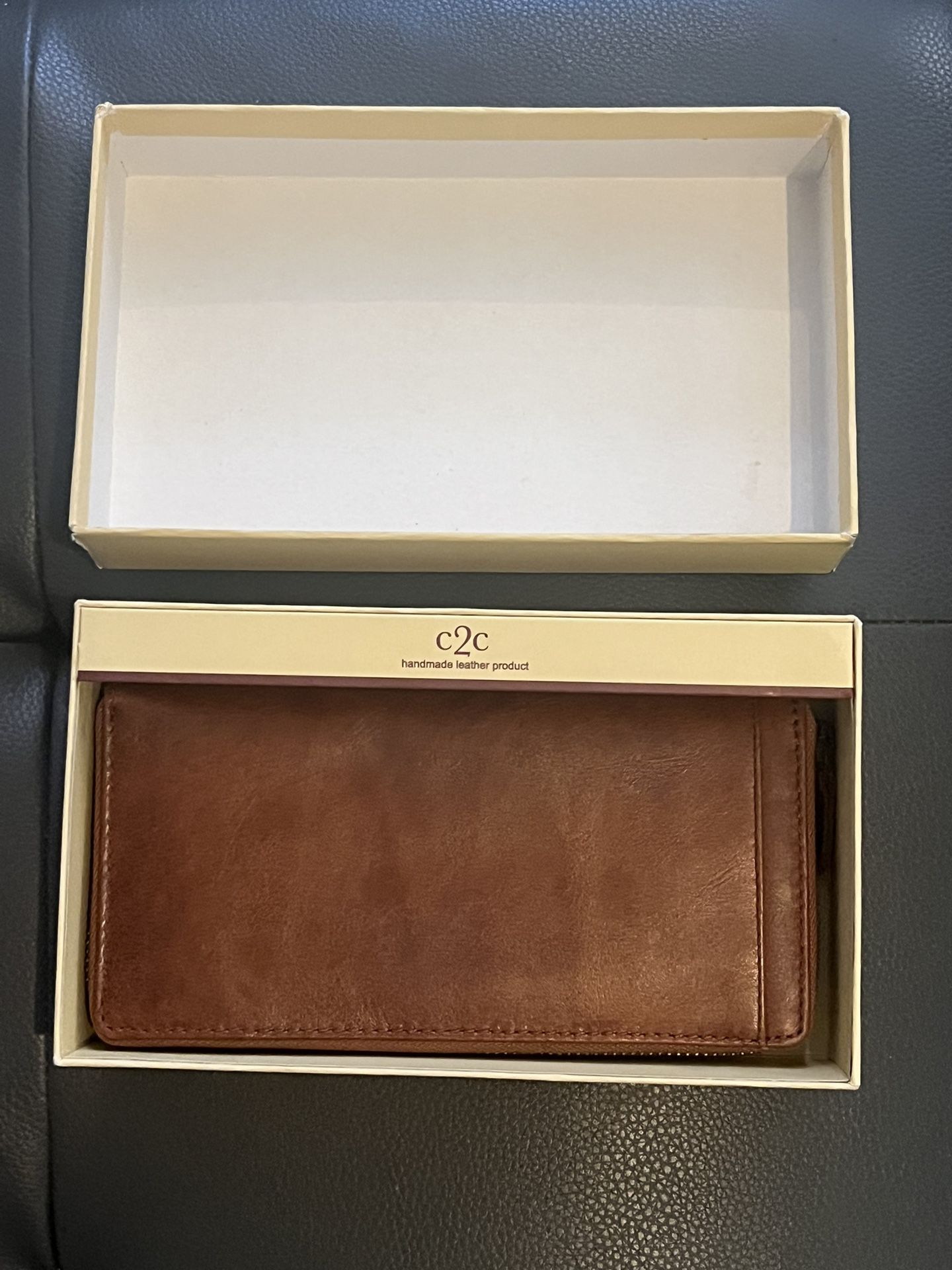 NEW C2C Womens Brown Leather Wallet in box