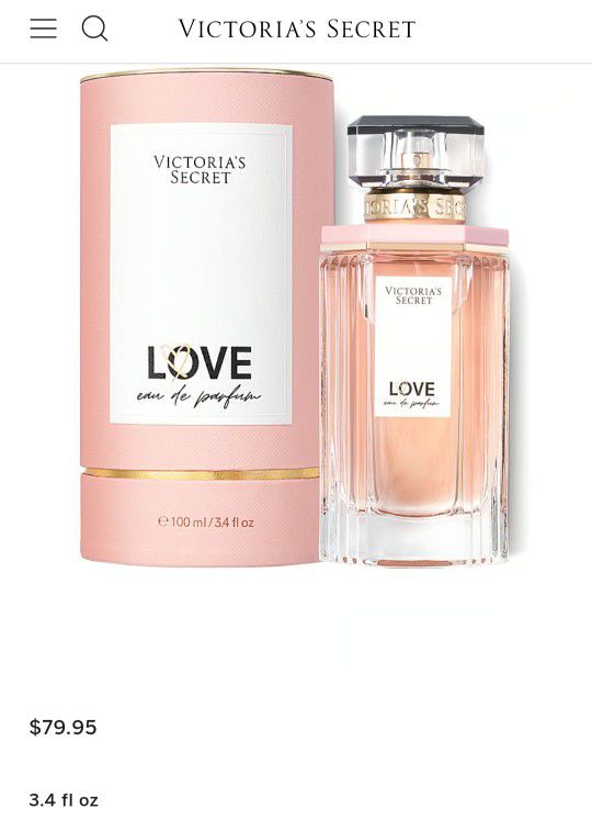 New Victoria's Secret "LOVE" eau de Parfum 3.4 fl oz/100 mL Big Size