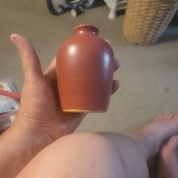 Vintage 1993 Turn & Burn Pottery Vase - Seagrove, NC - Signed