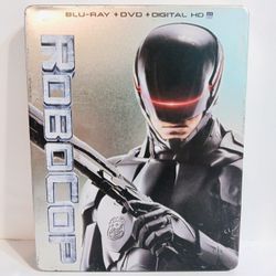 Robocop Blu-Ray/ DVD/UVHD Digital Steelbook 2014 No Scratches On The 2 Discs