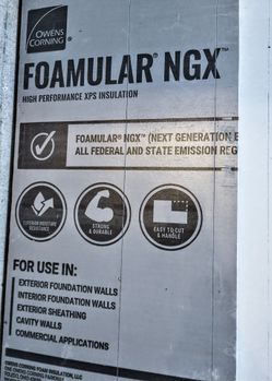 7pc LOT FOAMULAR NGX RIGID XPS FOAM BOARD 2" Thick 82"L INSULATION/COSPLAY/CRAFT/RAILROAD/WARCRAFT +
