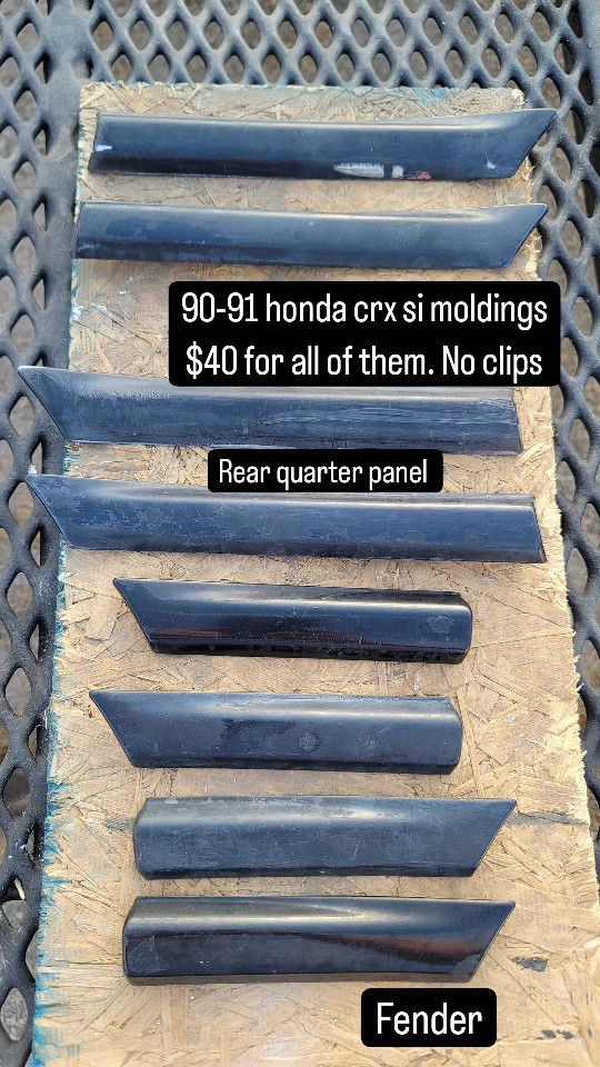 Crx Parts Honda Fender Moldings Rear Quarter Panel Ef8 Jdm 