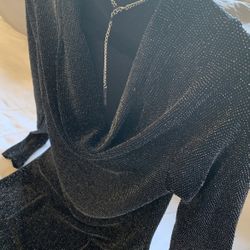 Michael Kors XS Black Shimmer Cocktail Dress
