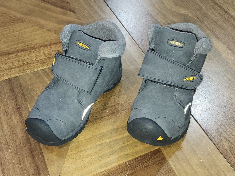 Keen Kootenay Quick Fasten Gray Boot Sz 11 Toddler Thermal Insole Waterproof