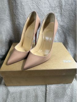 Christian Louboutin, Patent Nude Heels, Size 37 EU