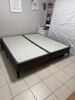 King bed frame and box springs