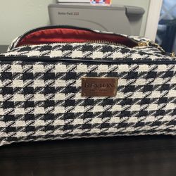 Large Revlon Tweed Make Up Bag New