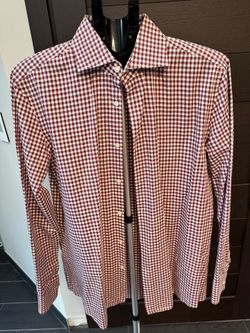 Hugo Boss Men’s Gingham Slim Fit Dress Shirt 16 32/33