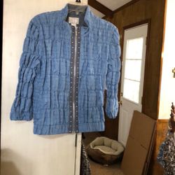 Alberto Makali  Blue Bomber Jacket