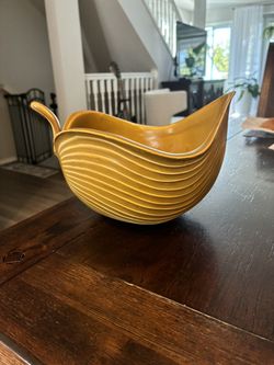 Jonathan Adler mustard yellow leaf