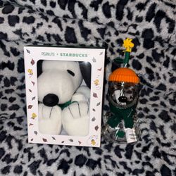 Starbucks Snoopy Glass Cup